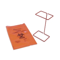 Держатель пакетов для сбора наконечников, 203 x 305 мм, красный цвет, металл, 1 шт