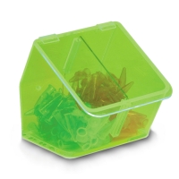 Настольная корзина для наконечников и пробирок, двойная (зеленый)