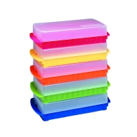 96-луночный двусторонний штатив с крышкой для микроцентрифужных (ПЦР) пробирок, 5 цветов, 5 шт