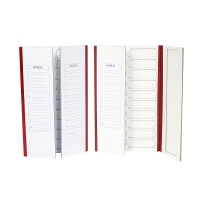 Презентационный альбом для предметных стекол на 20 мест, картон, красный, 1 шт