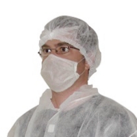 Шапочка лабораторная, защитная, белый цвет, нетканый полипропилен, 1х100 шт