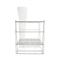 Подставка на 4 воронки Имхоффа, нержавеющая сталь