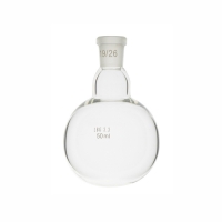 Колба круглодонная, 50 мл, шлиф 19/26, без градуировки, боросиликатное стекло, 1 шт