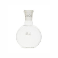 Колба круглая, 100 мл, шлиф 24/29, плоское дно, боросиликатное стекло, 1 шт