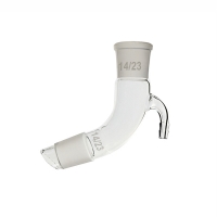 Изгиб под углом 105°, муфта 14/23, керн 14/23, с боковым отводом, боросиликатное стекло, 1 шт