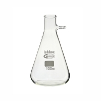 Колба (Бунзена), 100 мл, премиум, Ø горла 24 мм, Ø бокового отвода 8 мм, боросиликатное стекло, 1 шт 