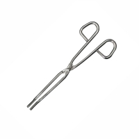 Щипцы тигельные, 150 мм, прямые, нержавеющая сталь, 1 шт