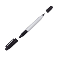 Маркер двусторонний, черный, 1 шт.