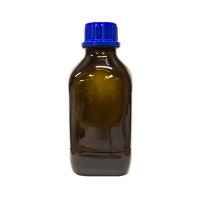 Бутыль с крышкой и сливным кольцом, 1000 мл, Ø горла 45 мм, автоклавируемая, темное боросиликатное стекло, 1 шт