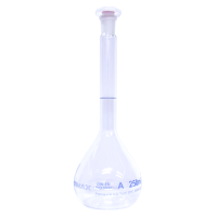 Колба мерная, 5 мл, шлиф 7/16, синяя маркировка, пластиковая пробка, боросиликатное стекло, 1шт