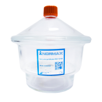 Эксикатор с крышкой без крана, стеклянный, фарфоровая пластина, 150 мм