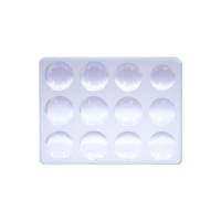 Стеклянная пластина с 12 круглыми лунками по 200 мкл, 80х60 мм