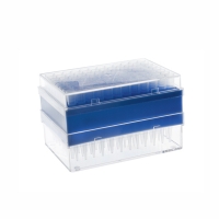 Наконечники для микропипеток типа Gilson в боксе с крышкой, нестерильные, голубые, 100–1000 мкл, 96 шт