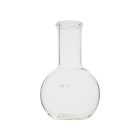 Колба круглая, 100 мл, узкое горло, плоское дно, боросиликатное стекло, 1х12 шт