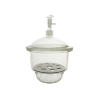 Вакуумный эксикатор с крышкой и краном, стеклянный, 4 л