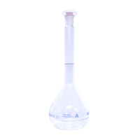 Колба мерная, 5 мл, шлиф 7/16, USP, синяя маркировка, пластиковая пробка, боросиликатное стекло, 1шт