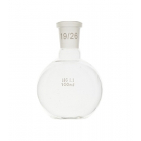 Колба круглая, 50 мл, шлиф 19/26, плоское дно, боросиликатное стекло, 1 шт